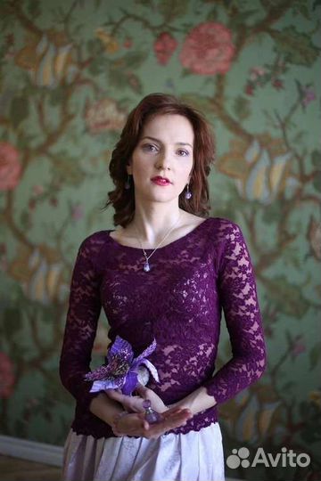 Серьги и кулон лэмпворк в подарочной упаковке