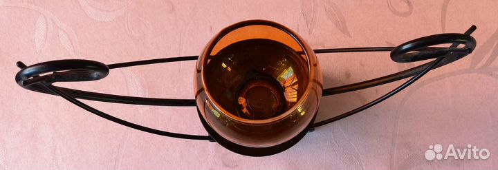 Подсвечник оригинальный - стеклянный на подставке