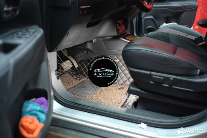 3Д ковры из экокожи для Mitsubishi Outlander