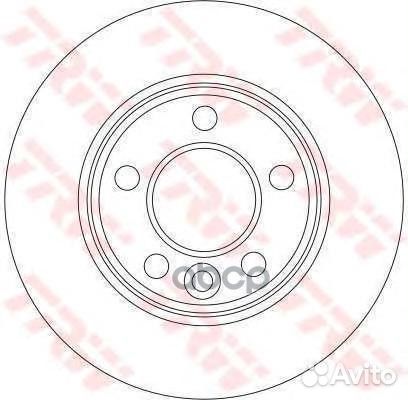 Диск тормозной задний VW transporter V DF4312 D