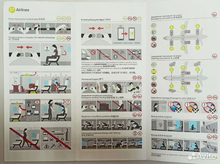 Инструкция по безопасности Airbus A320 S7 Airlines