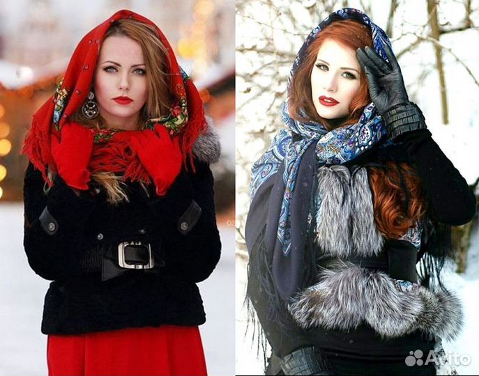 Коллекционный павловопосадский платок a la russe