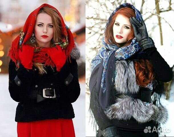 Коллекционный павловопосадский платок a la russe