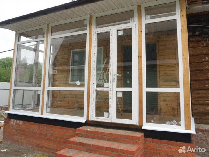 Пластиковые окна и двери для веранды, террасы