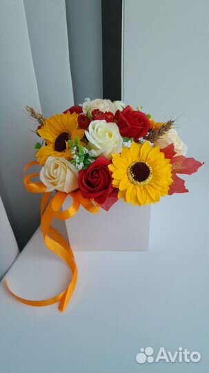 Букет из мыльных цветов