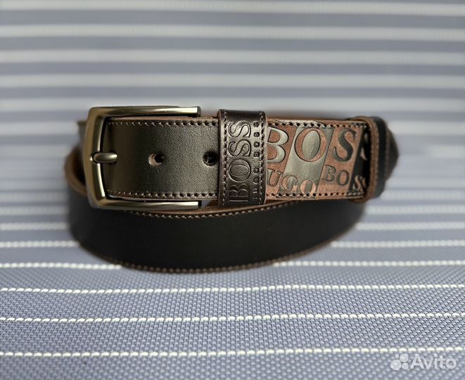 Ремень кожаный boss