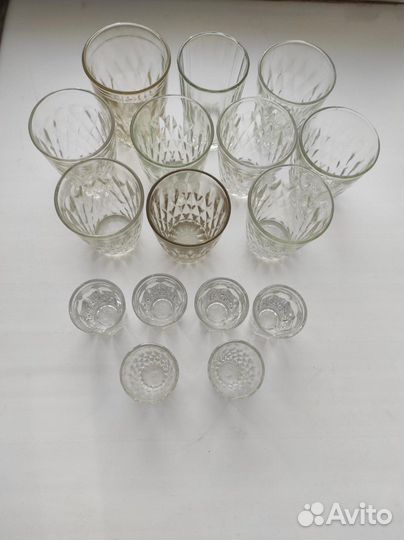 Набор Стаканов (10) и Рюмок (6) из СССР