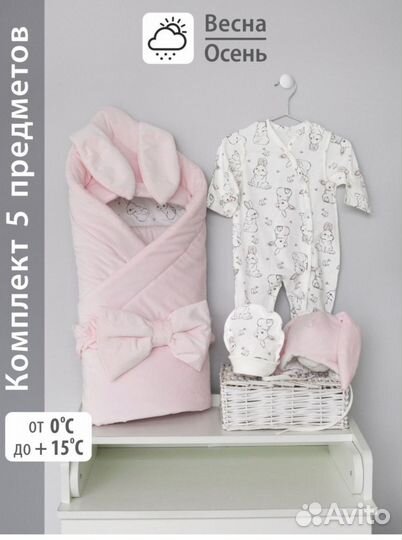 Комплект на выписку для девочки весна