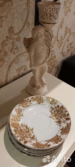 Блюдца Япония Yamasen gold