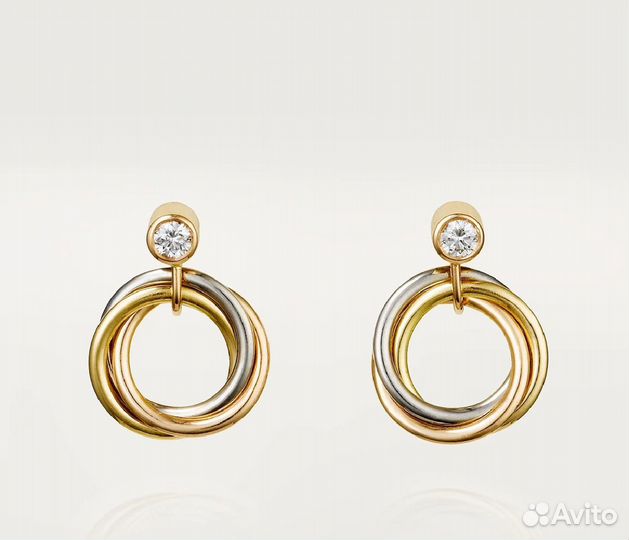 Cartier trinity серьги оригинал