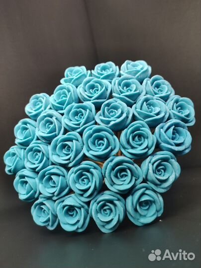 Букет - 29 Синих Роз из Бельгийского Шоколада