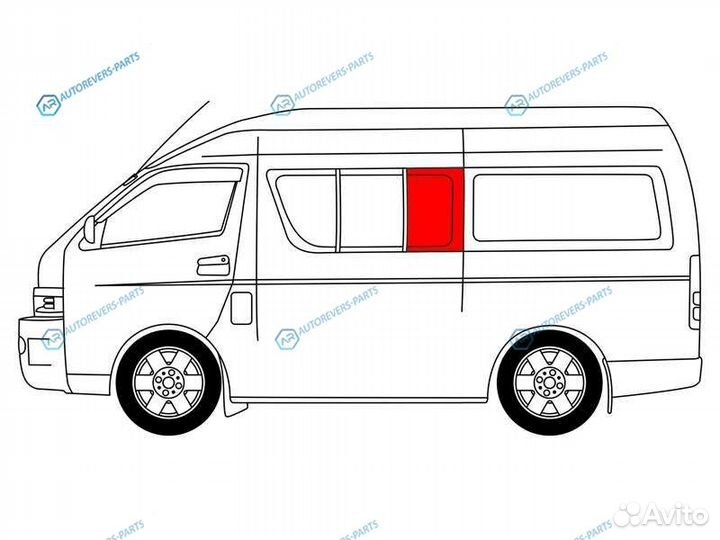 RH200-4D5D-R sflh3X Стекло кузова переднее левое N