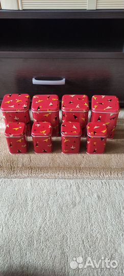 Жестяные банки для сыпучих продуктов СССР новые