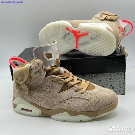 Кроссовки Nike Air Jordan 6 Retro x Travis Scott (Арт.72300)