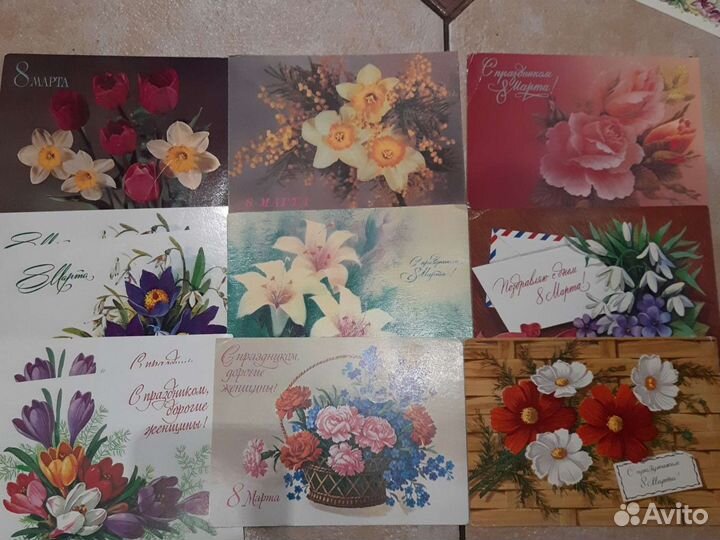 Открытки СССР 8 марта