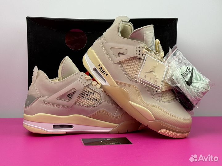 Off-White X Wmns Air Jordan 4 Retro SP Sail