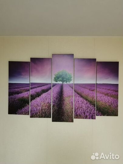 Модульная Картина лаванда
