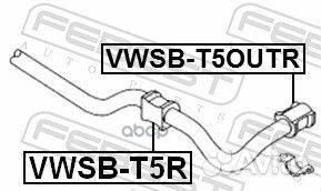 Втулка стабилизатора vwsb-T5outr Febest