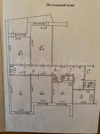 4-к. квартира, 99,7 м², 2/10 эт.