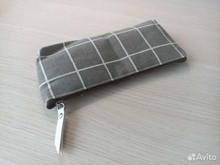 Холщовый геометрический пенал для школы