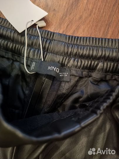 Кожаные брюки mango