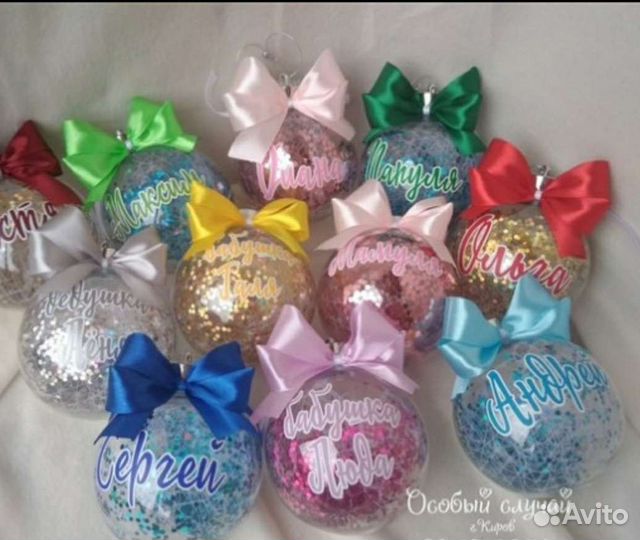 Елочные шары с фото или с декором