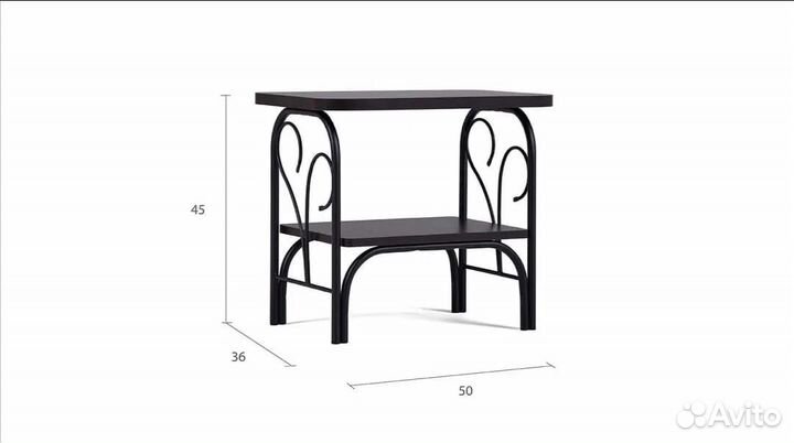 Прикроватная тумба Arle — открытая, венге