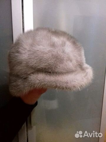 Шапка из голубой норки