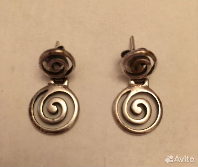 Кулон, перстень, серьги, серебро Греция