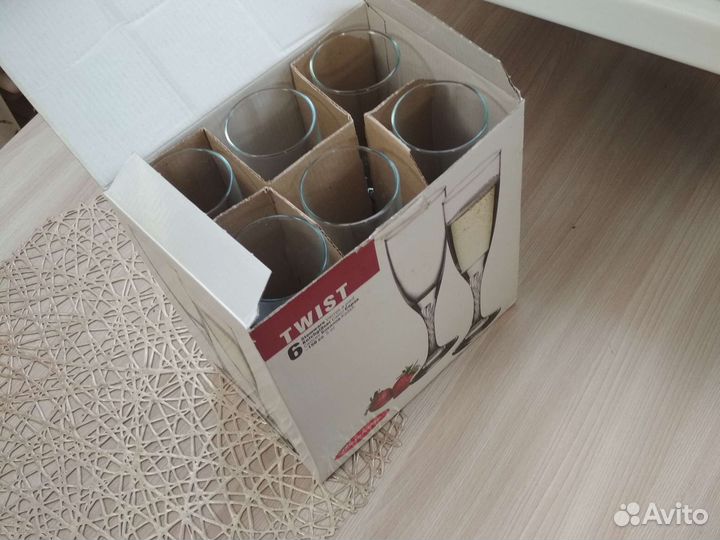 Фужеры Турция 6шт и 2шт/Стопки барные