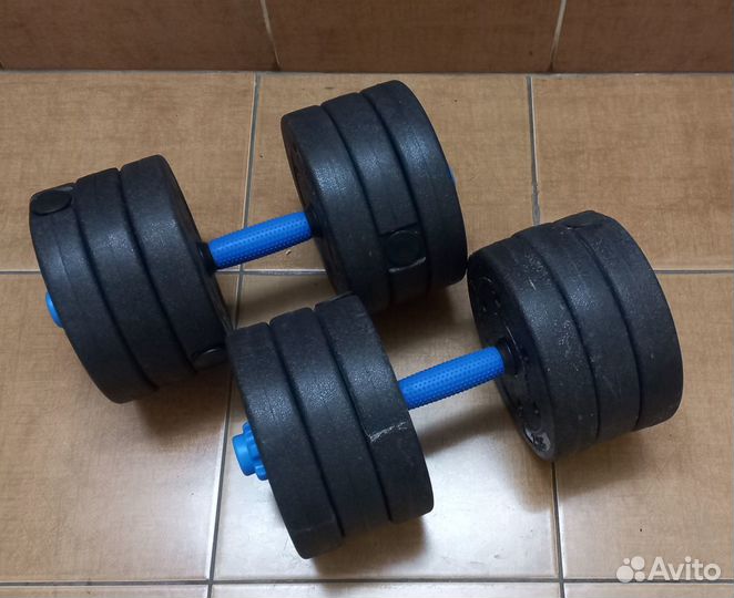 Гантели по 15 кг каждая 30 кг общего веса
