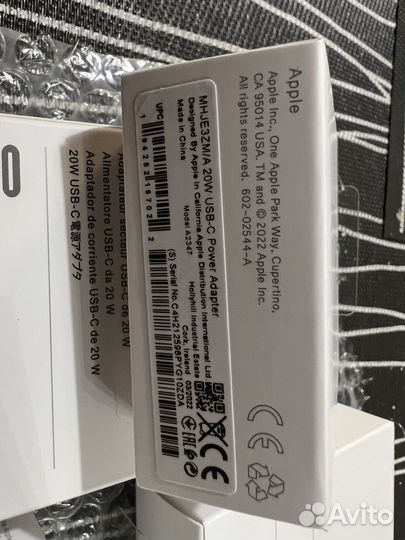 Адаптер питания Apple USB-C 20W оригинал 100