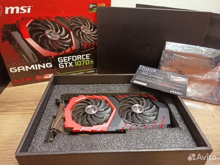 Видеокарта MSI Nvidia GeForce GTX 1070ti 8Gb