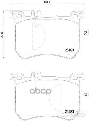P50111 колодки дисковые передние MB W222 S350