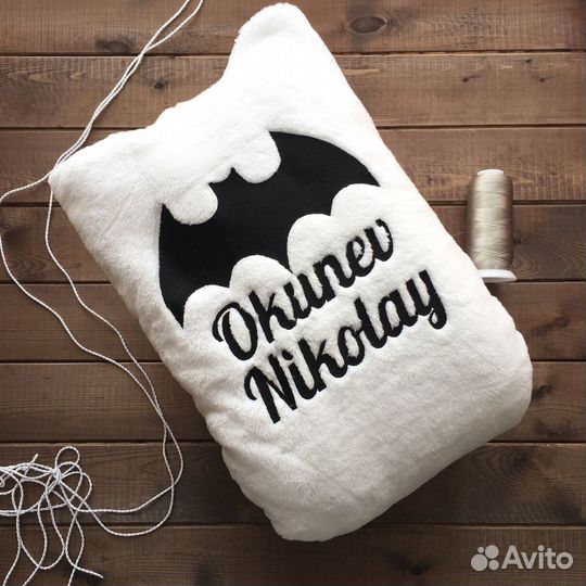 Плюшевый халат с именной вышивкой на заказ