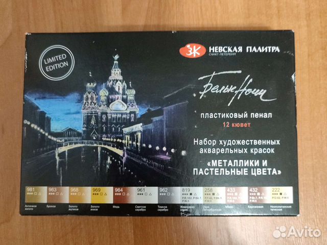 Акварельные краски невская палитра