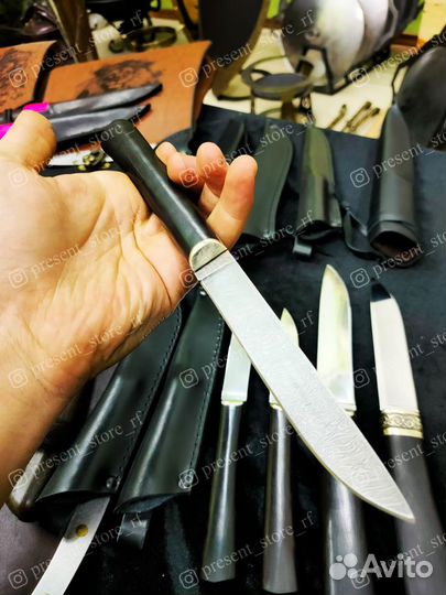 Бичак малый. Карачаевский нож. Дамаск