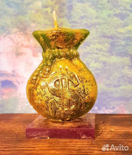 Свеча золотой мешок