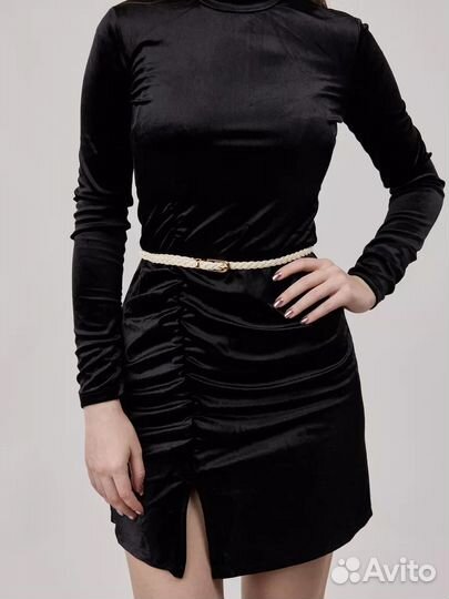 Ремень Узкий плетеный кожный косичка