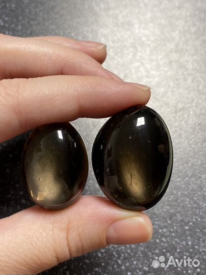 Раухтопаз природный камень 2,5-3,5 см галтовка