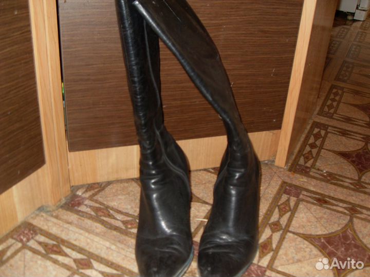 Сапоги женские кожаные