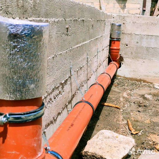 Канализация. Прокладка. Подключение к сетям