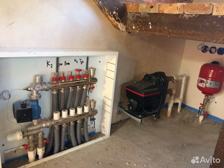 Отопление, водопровод.Монтаж любых типов котлов