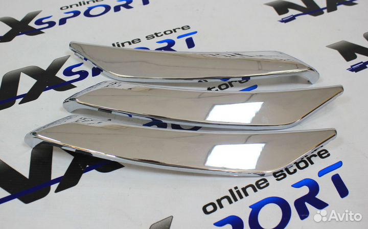 Накладки ручек дверей внутренние Веста Хром