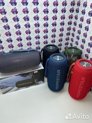 Большин колонки с ручкой и с акб тёмно/синие