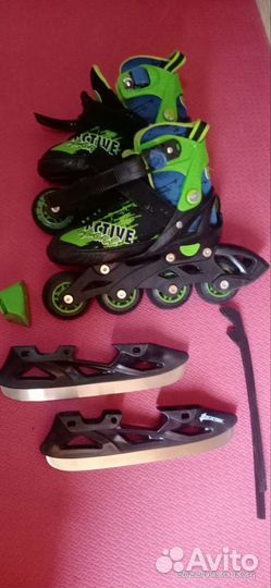 Коньки детские раздвижные 29-32р