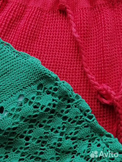 Топ + юбка ручная работа летние вязанные