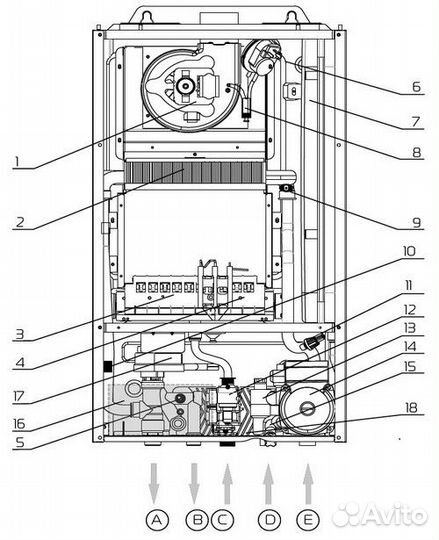 Настенный газовый котёл royal Aquarius 11 мc