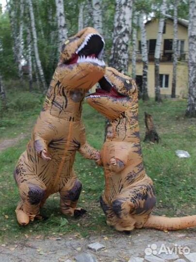 Надувной костюм динозавра T-rex