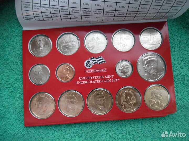 Монеты США годовой набор 2007 год